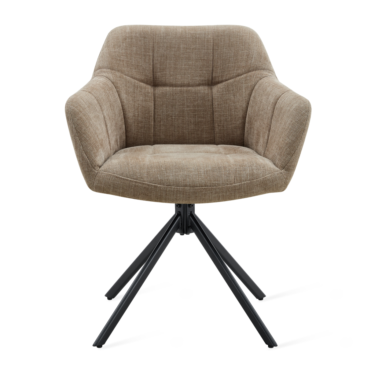 Draaibare Eetkamerstoel Jay - 180° Auto-Return - Stof Taupe