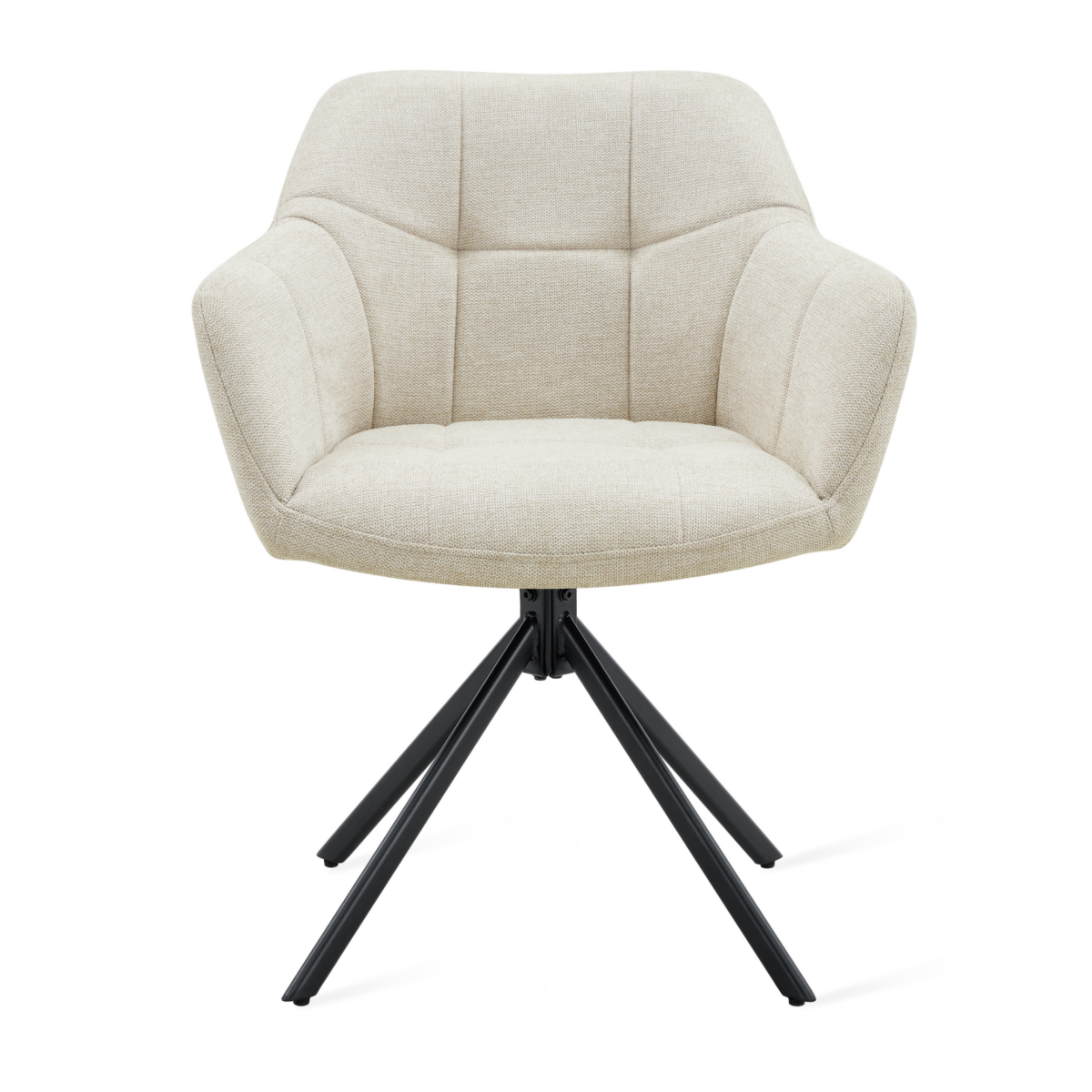 Draaibare Eetkamerstoel Jay - 180° Auto-Return - Linnen Beige