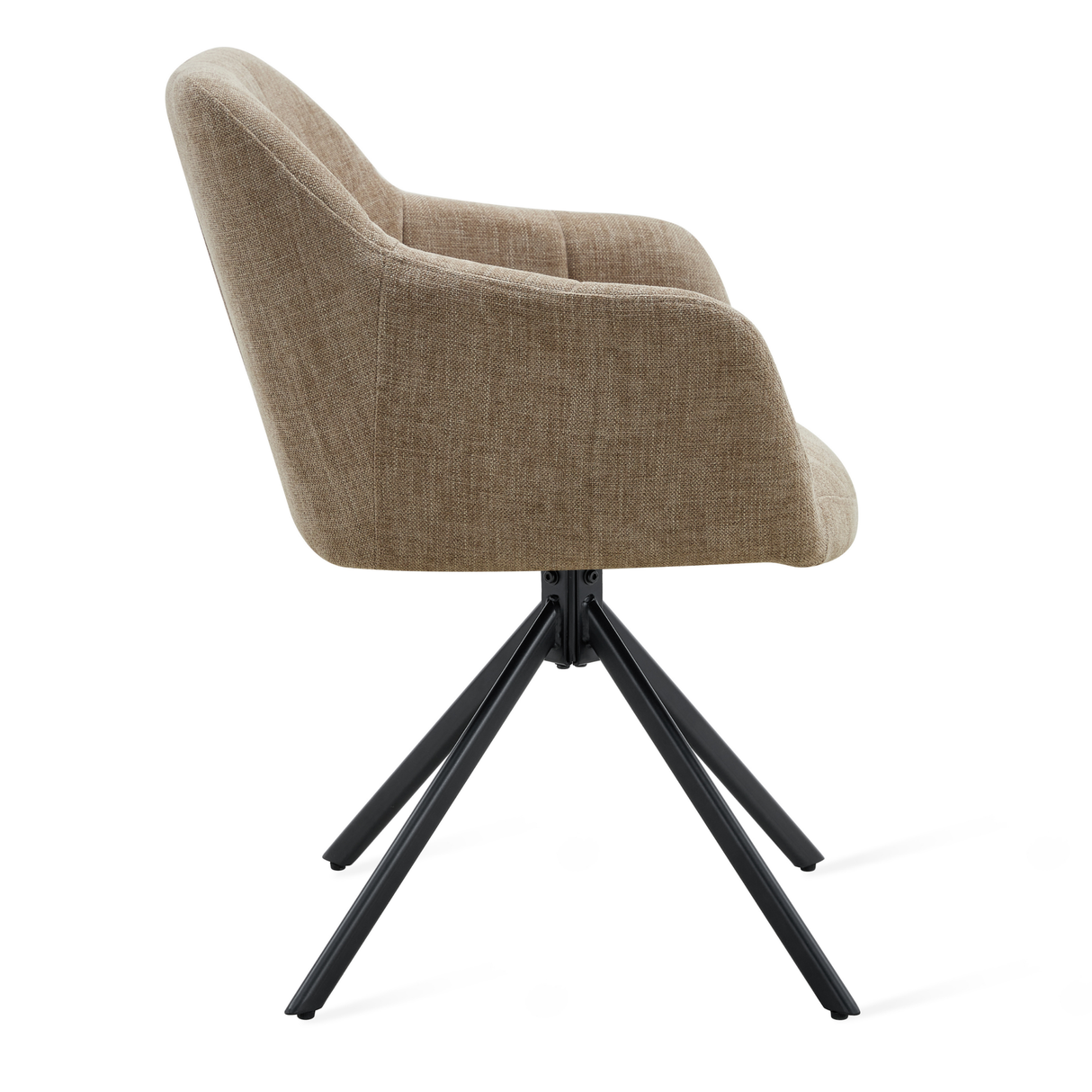 Draaibare Eetkamerstoel Jay - 180° Auto-Return - Stof Taupe