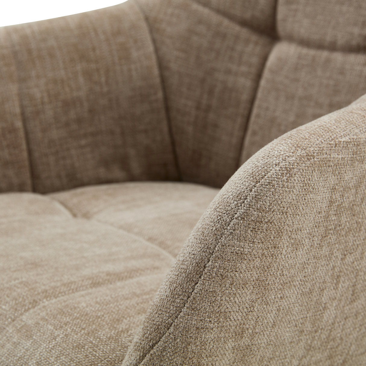 Draaibare Eetkamerstoel Jay - 180° Auto-Return - Stof Taupe