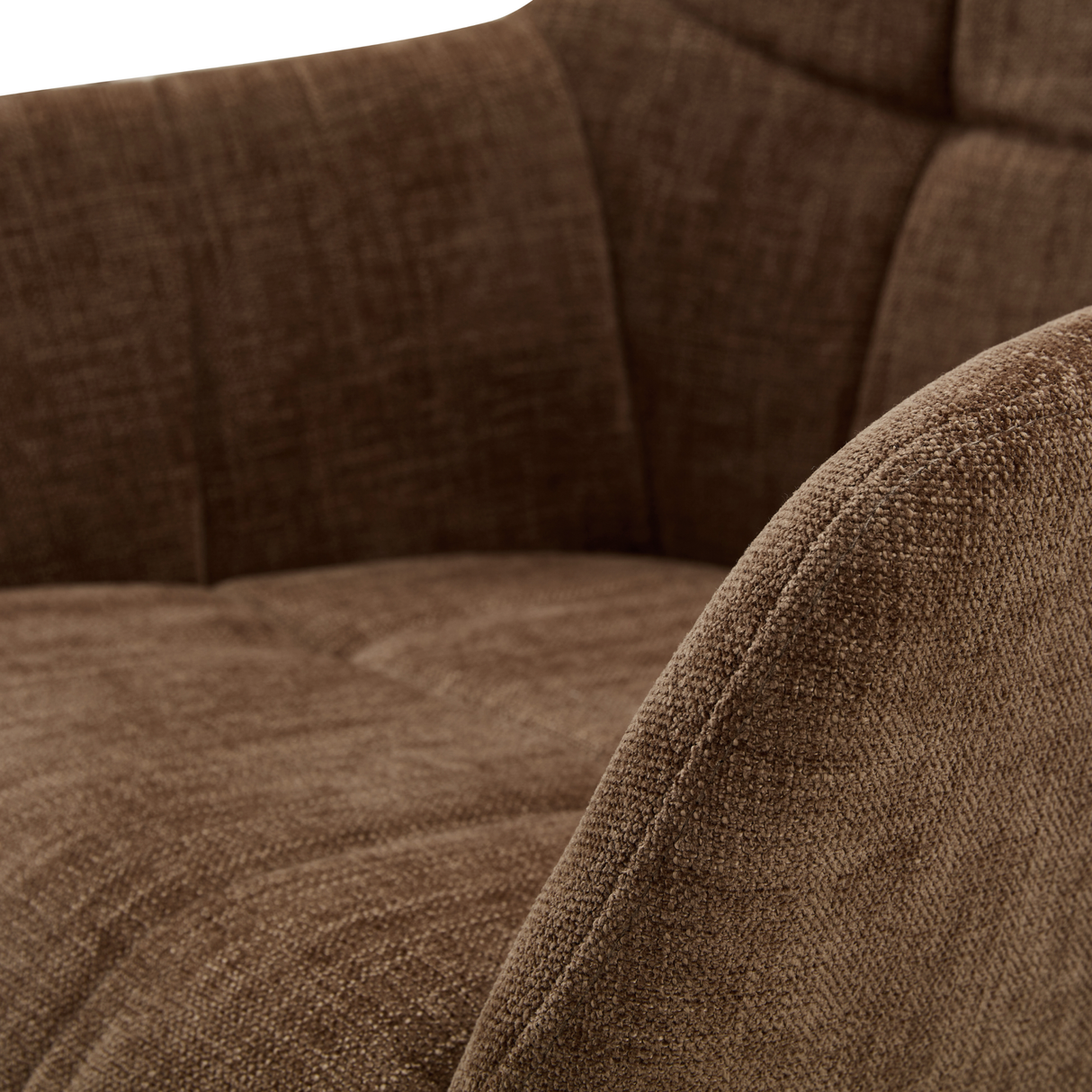 Draaibare Eetkamerstoel Jay - 180° Auto-Return - Stof Choco