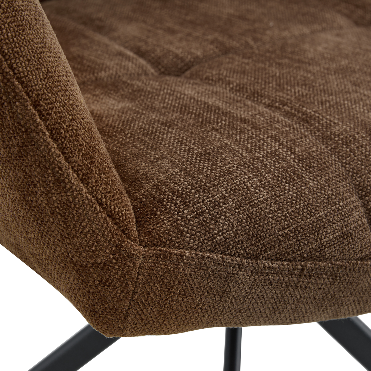 Draaibare Eetkamerstoel Jay - 180° Auto-Return - Stof Choco