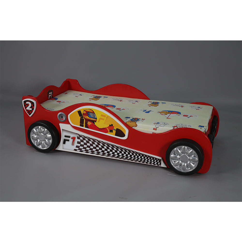 Rode raceauto kinder bed
