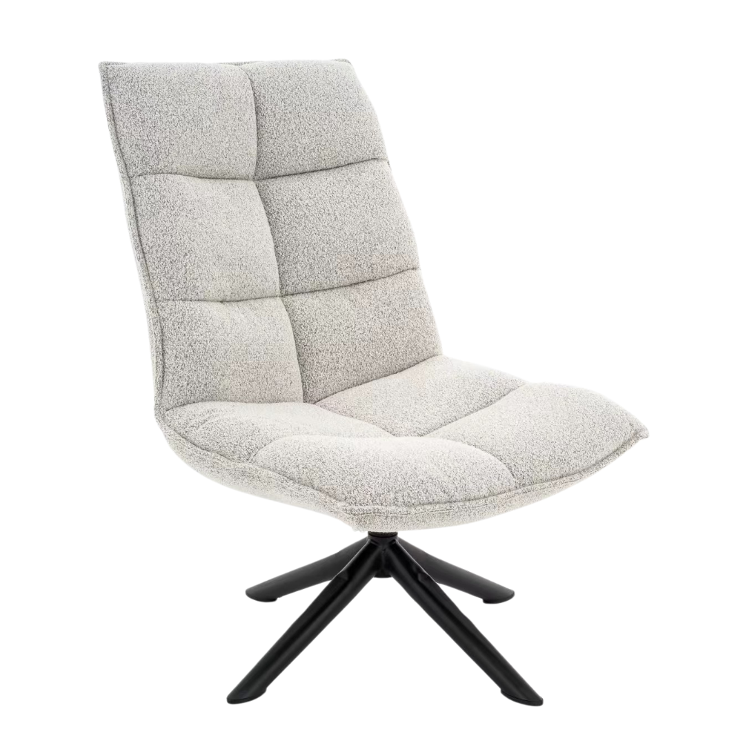 Draaifauteuil Luke – Bouclé Beige