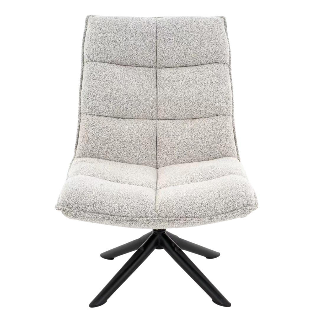Draaifauteuil Luke – Bouclé Beige