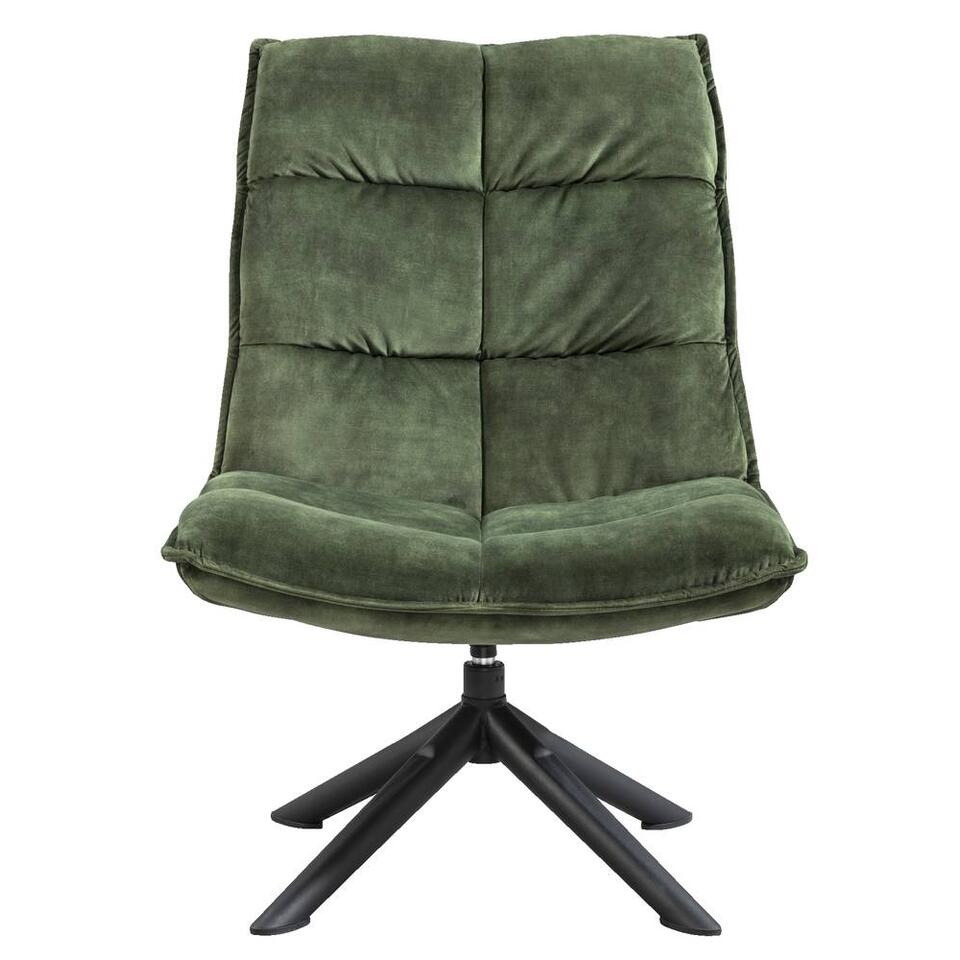 Draaifauteuil Luke – Velvet Mosgroen