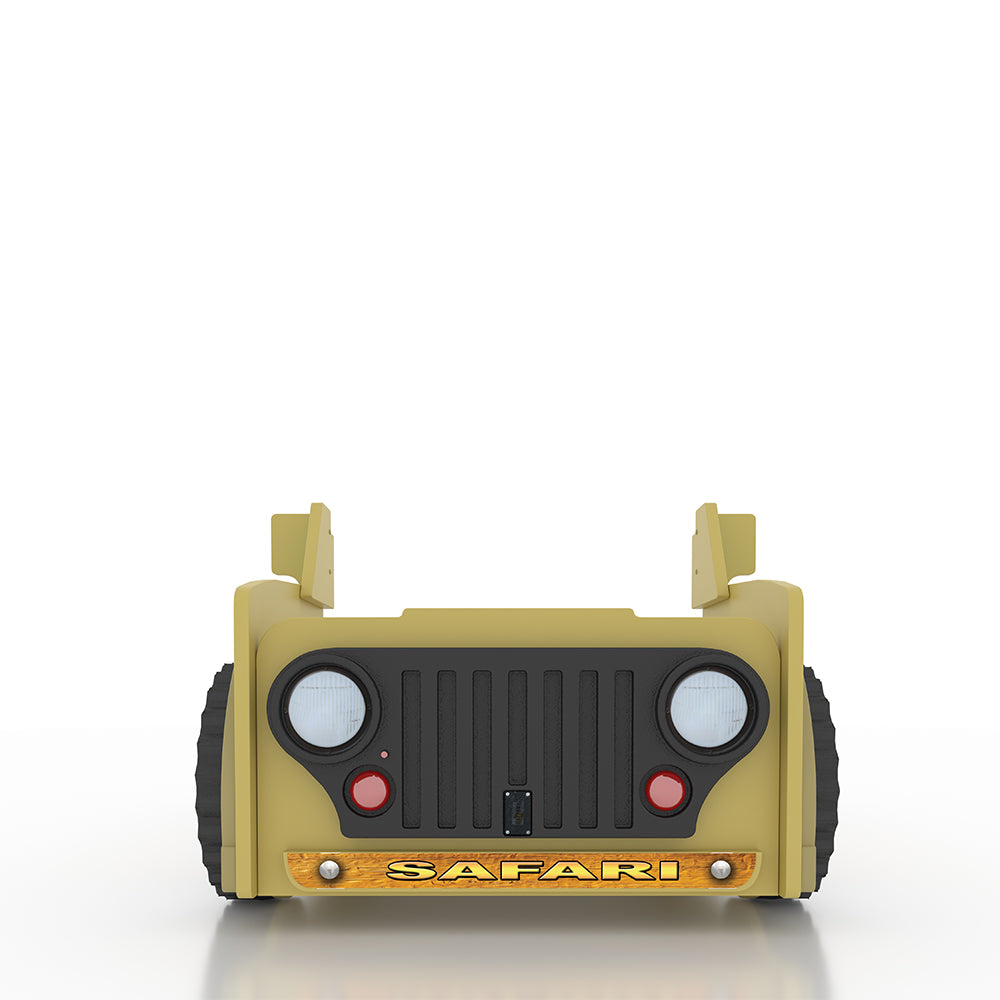 Kinderbed Safari truck 207x116 - Beige