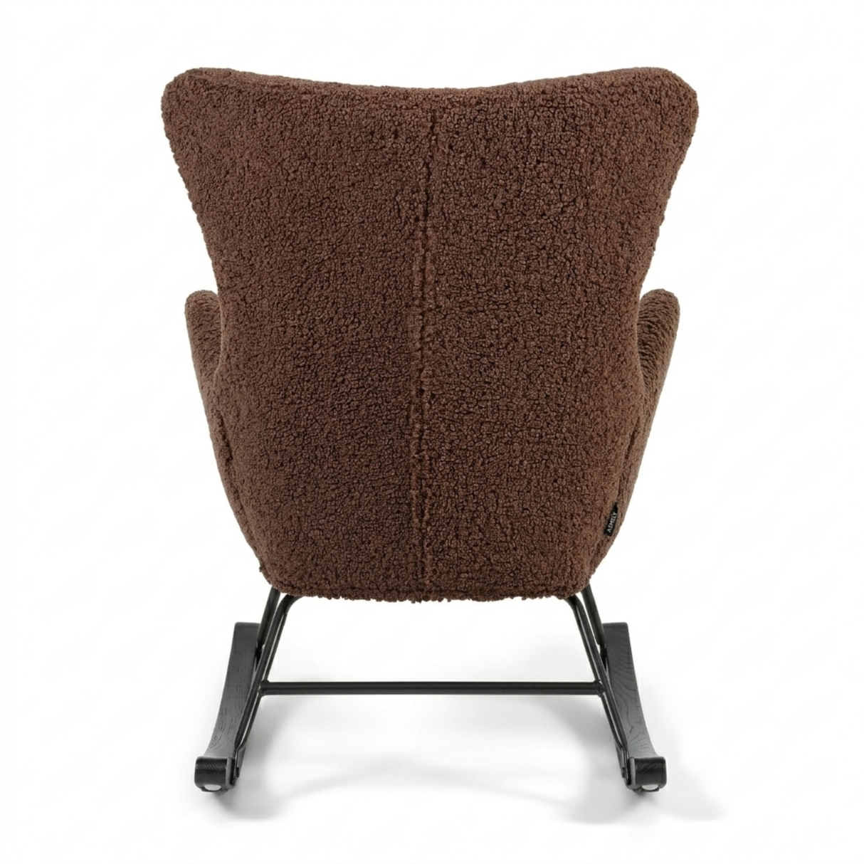 Aemely® Schommelstoel Nord - Bruin Raw Teddy & Zwart Hout