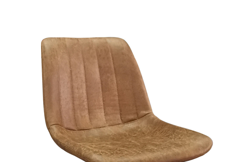 Barkruk 'Barcelona' PU Cognac met verstelbare zithoogte, ergonomische zitting en stabiel metalen onderstel, ideaal voor keuken of bar.