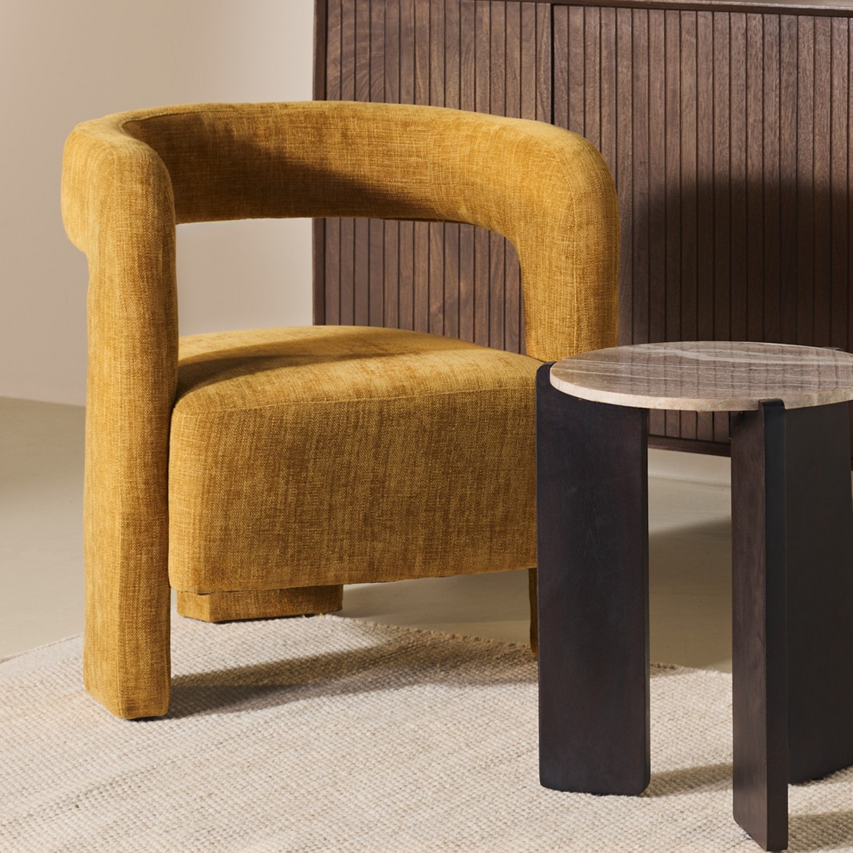 Fauteuil Nuri - Stof Oker