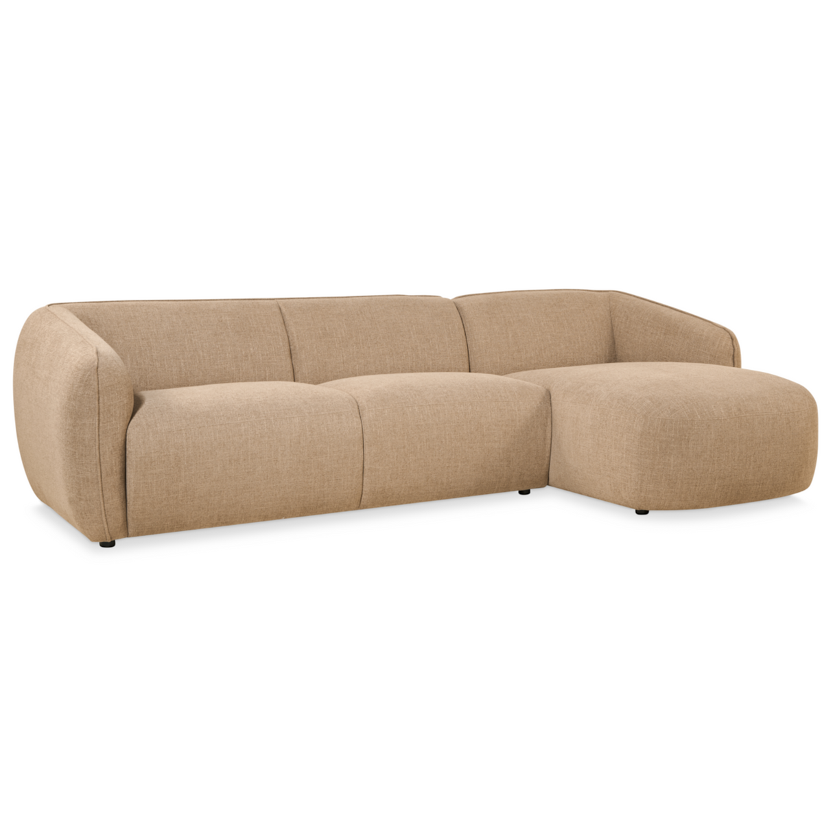 Hoekbank Leo - Stof Taupe, Hoek Rechts