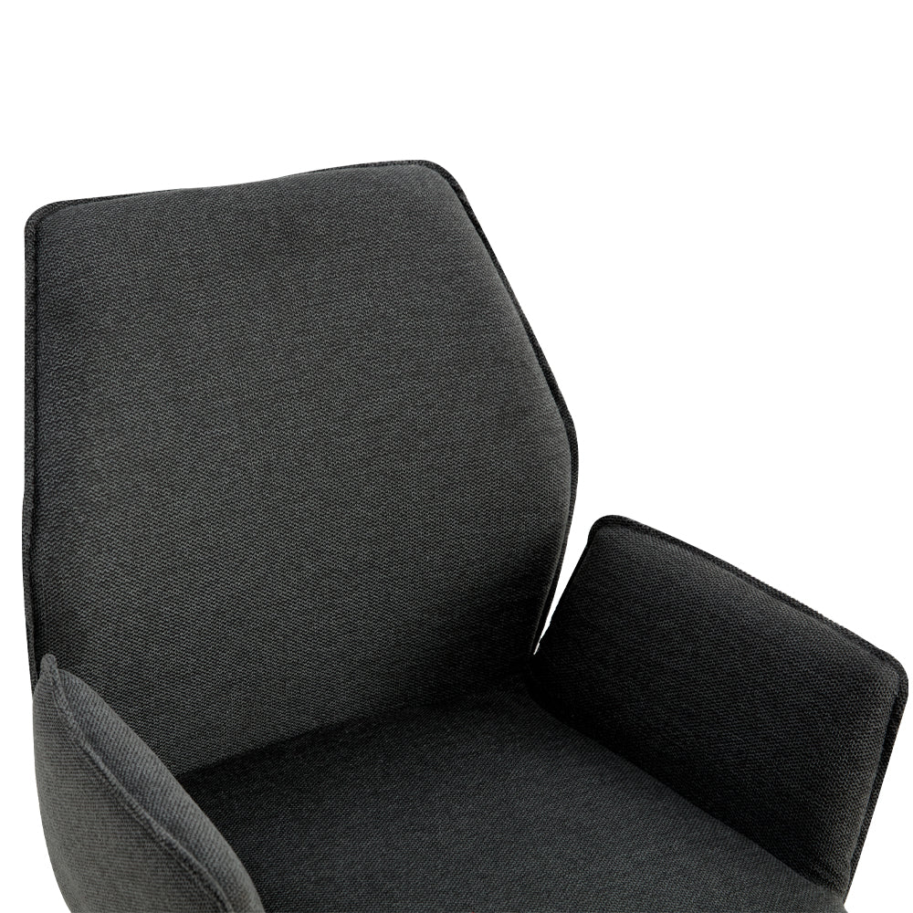 Draaibare Eetkamerstoel Jenn - 180° Auto-Return - Linnen Antraciet