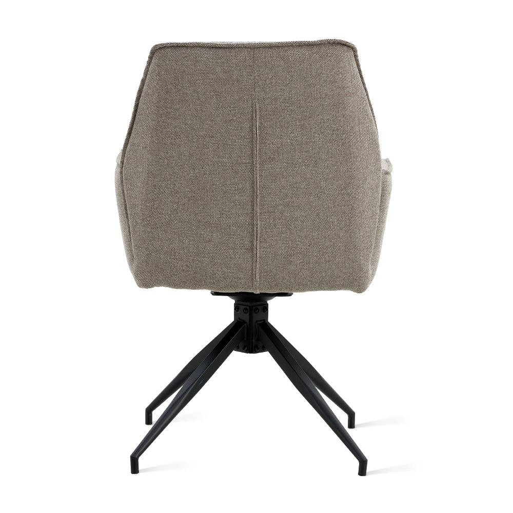 Draaibare Eetkamerstoel Jenn - 180° Auto-Return - Linnen Taupe
