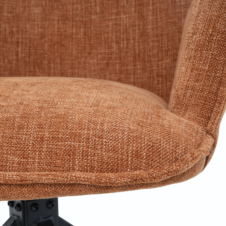 Draaibare Eetkamerstoel Jenn - 180° Auto-Return - Stof Roest