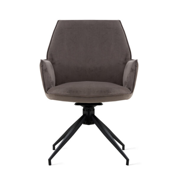 Draaibare Eetkamerstoel Jenn - 180° Auto-Return - Velvet Grijs