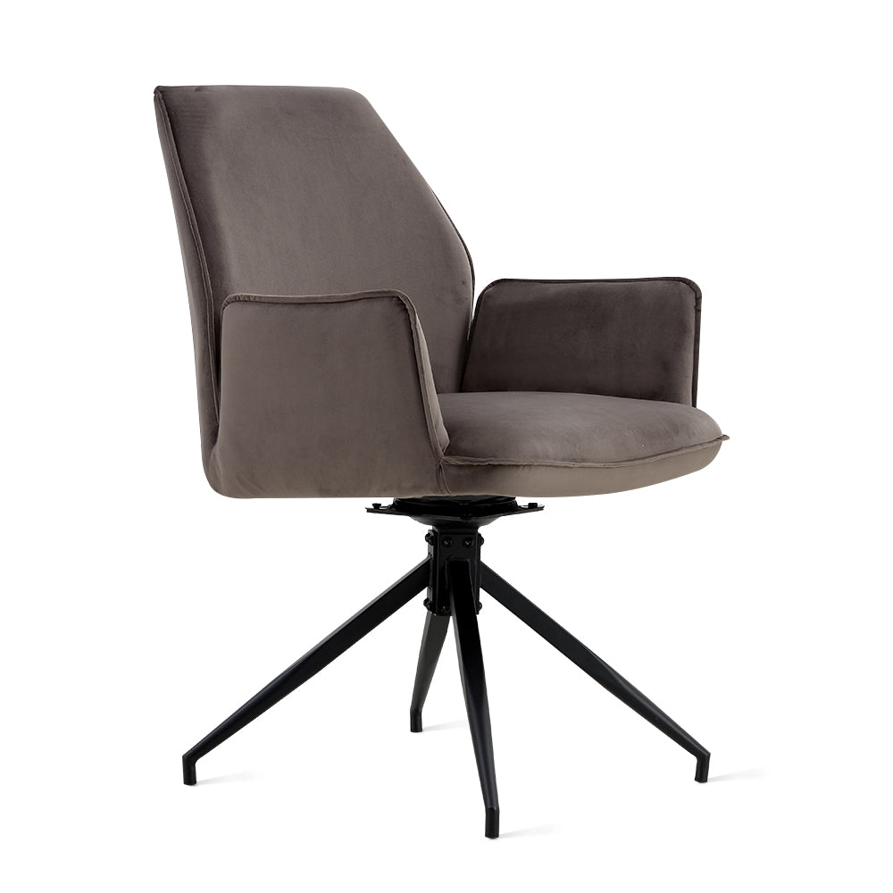 Draaibare Eetkamerstoel Jenn - 180° Auto-Return - Velvet Grijs
