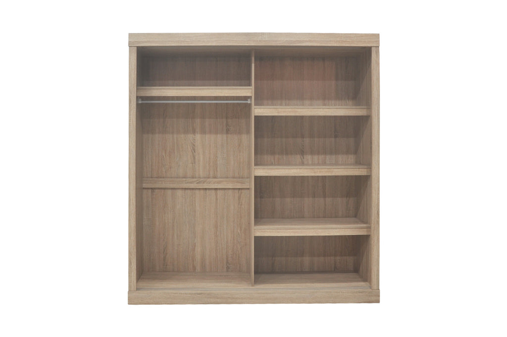 Kledingkast 'Mike' 2 Schuifdeuren, 1 Spiegeldeur Sonoma