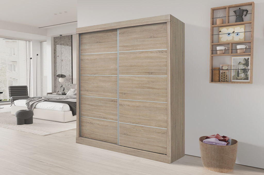 Kledingkast 'Mike' 2 Schuifdeuren Sonoma