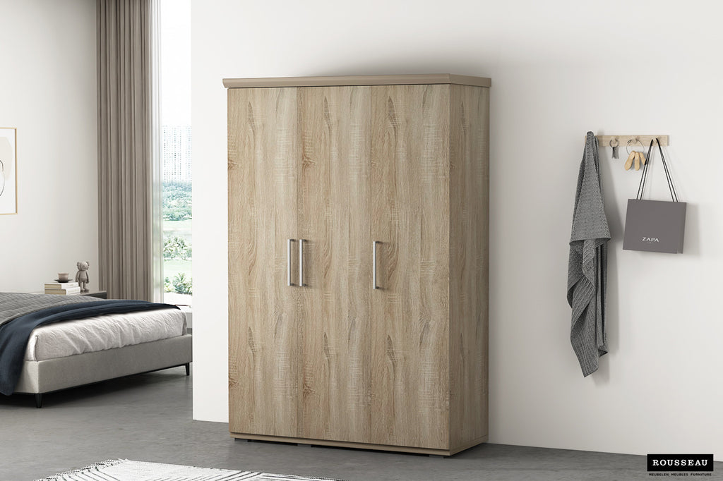 Kledingkast 'Mike' 3 Deuren Sonoma