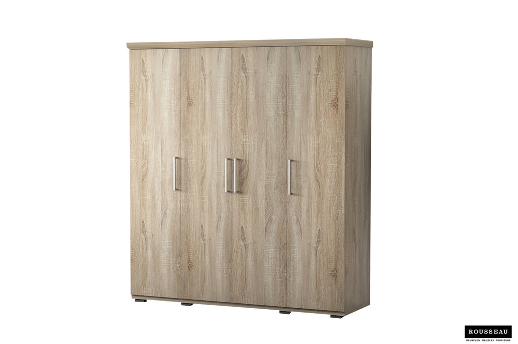 Kledingkast 'Mike' 4 deuren Sonoma