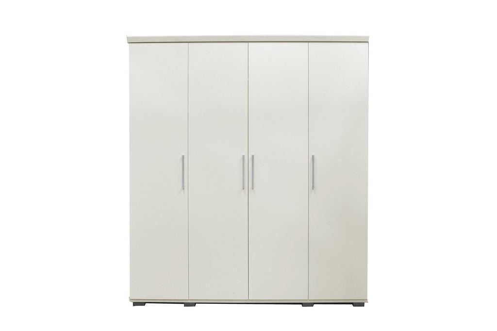 Kledingkast 'Mike' 4 Deuren Wit