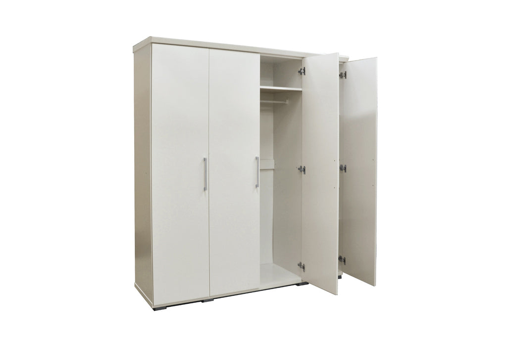 Kledingkast 'Mike' 4 Deuren Wit