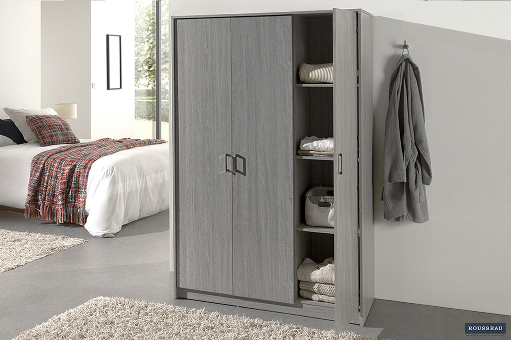 Kledingkast 'Ray' 3 Deuren Grijze Eik