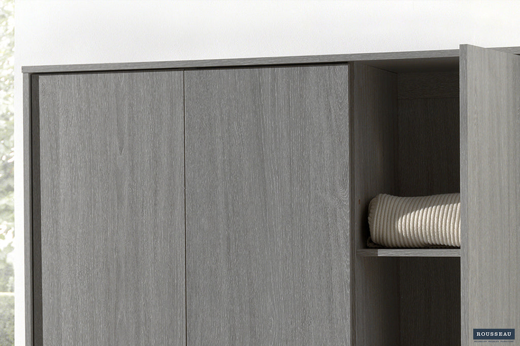 Kledingkast 'Ray' 3 Deuren Grijze Eik