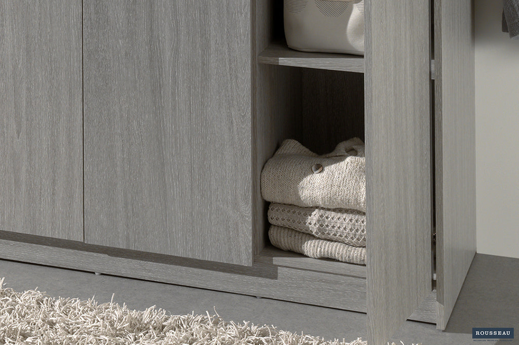 Kledingkast 'Ray' 3 Deuren Grijze Eik