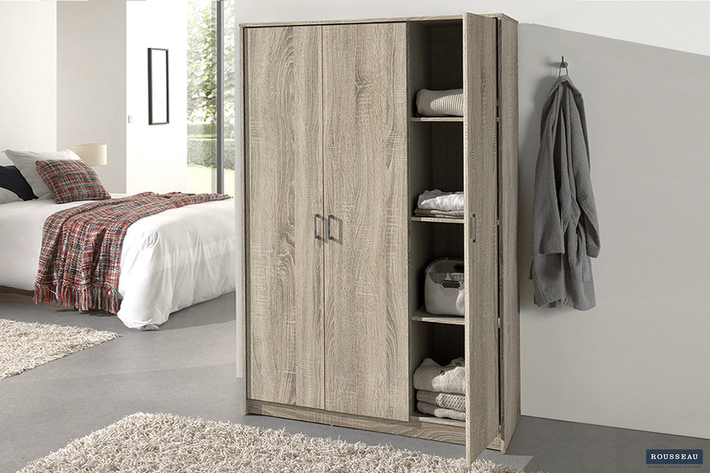 Kledingkast 'Ray' 3 Deuren Sonoma