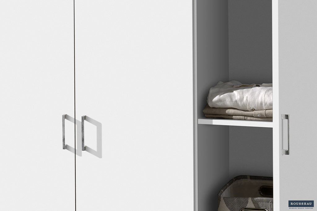 Kledingkast 'Ray' 3 Deuren Wit