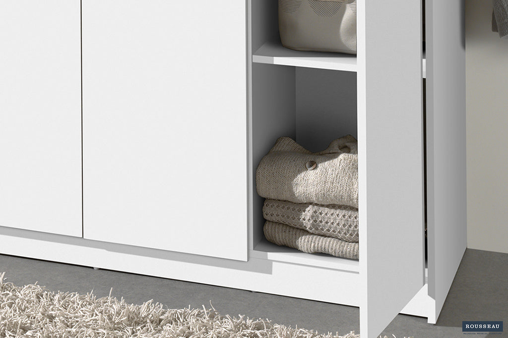 Kledingkast 'Ray' 3 Deuren Wit