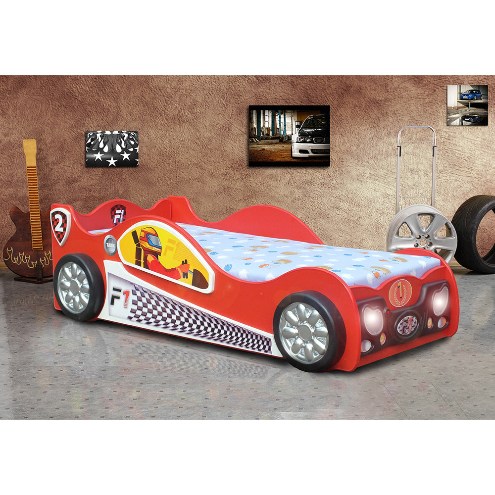 rode raceauto kinderbed