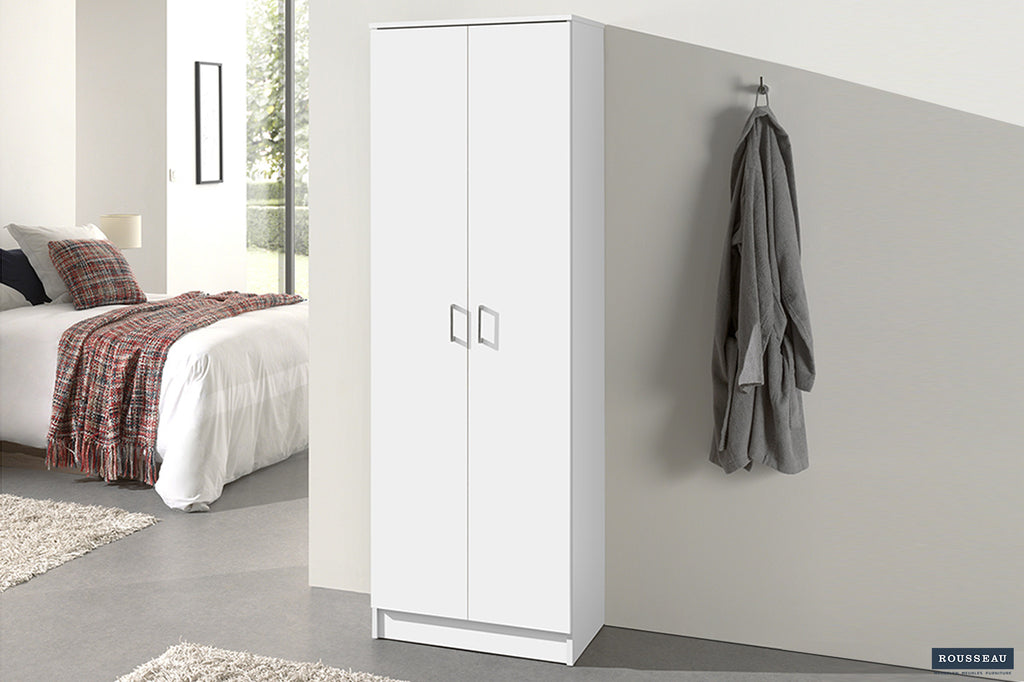 Opbergkast 'Ray' 2 deuren en 4 legplanken Wit