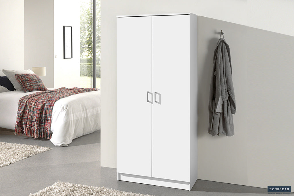 Opbergkast 'Ray' 2 deuren en 4 legplanken Wit