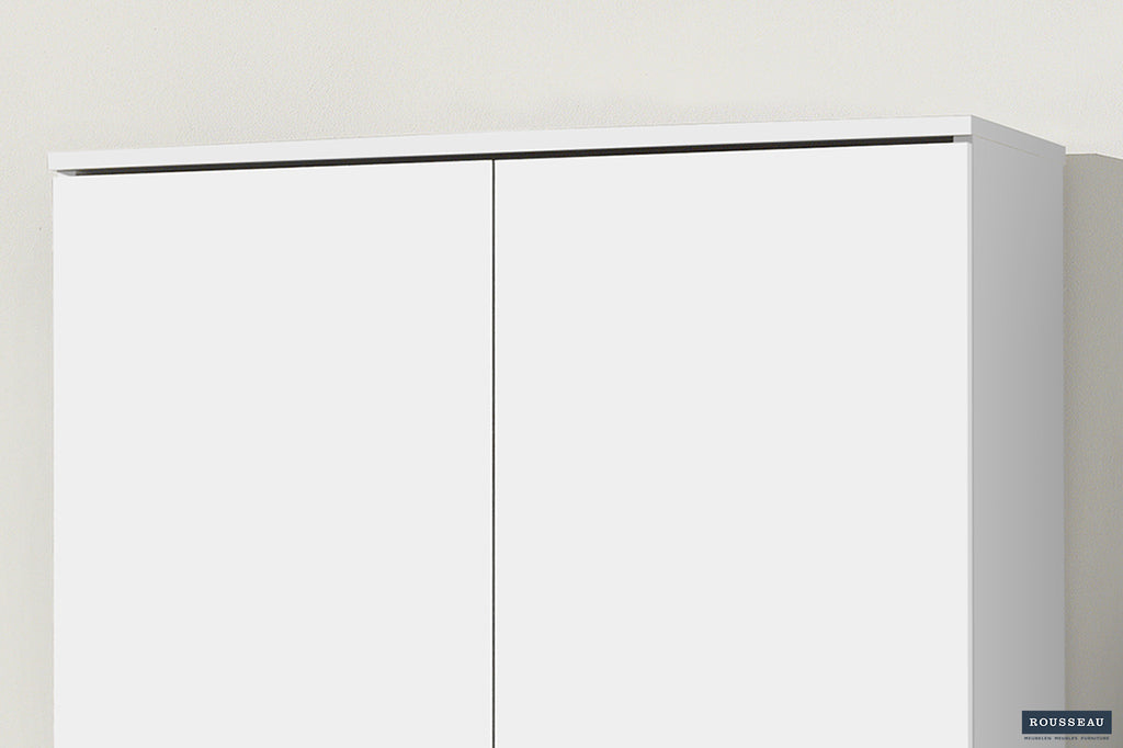 Opbergkast 'Ray' 2 deuren en 4 legplanken Wit