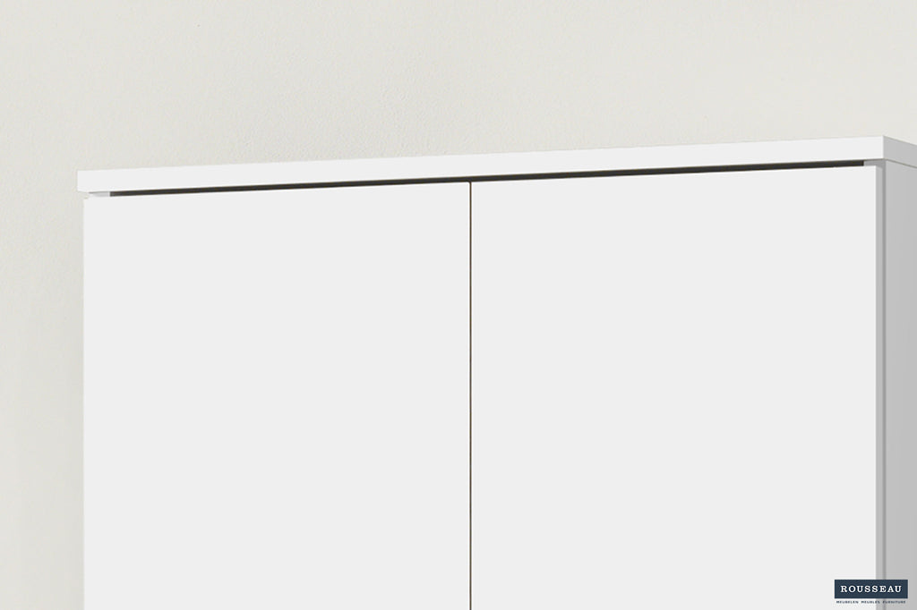 Opbergkast 'Ray' 2 deuren en 4 legplanken Wit