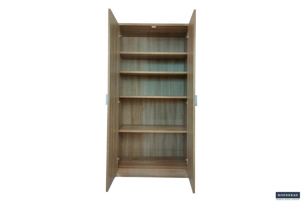 Opbergkast 'Space' 2 deuren en 4 legplanken Sonoma