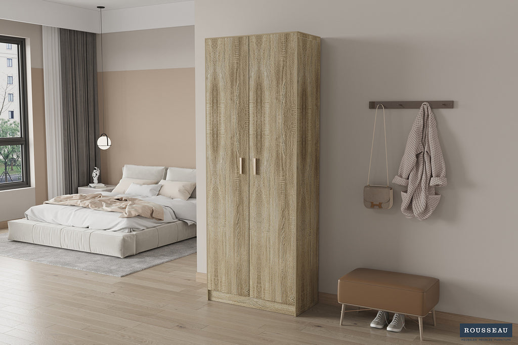 Opbergkast 'Space' 2 deuren en 5 legplanken Sonoma