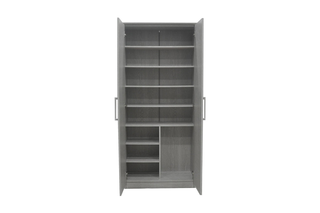 Schoenenkast 'Mike' 2 Deuren Grijze Eik