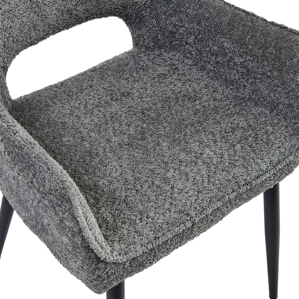 Eetkamerstoel Raisa – Stof Antraciet