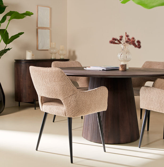 Eetkamerstoel Raisa – Stof Beige