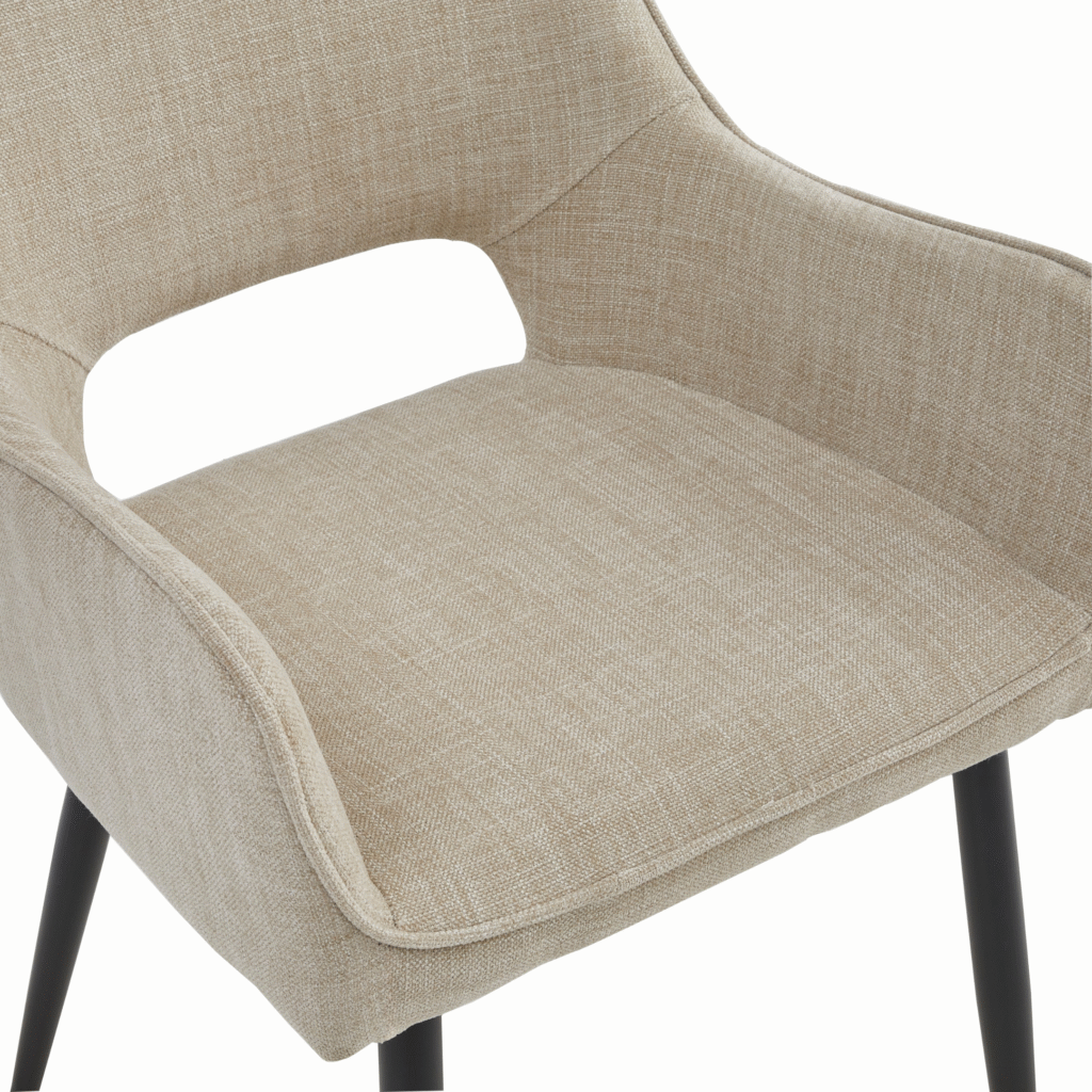 Eetkamerstoel Raisa – Stof Crème