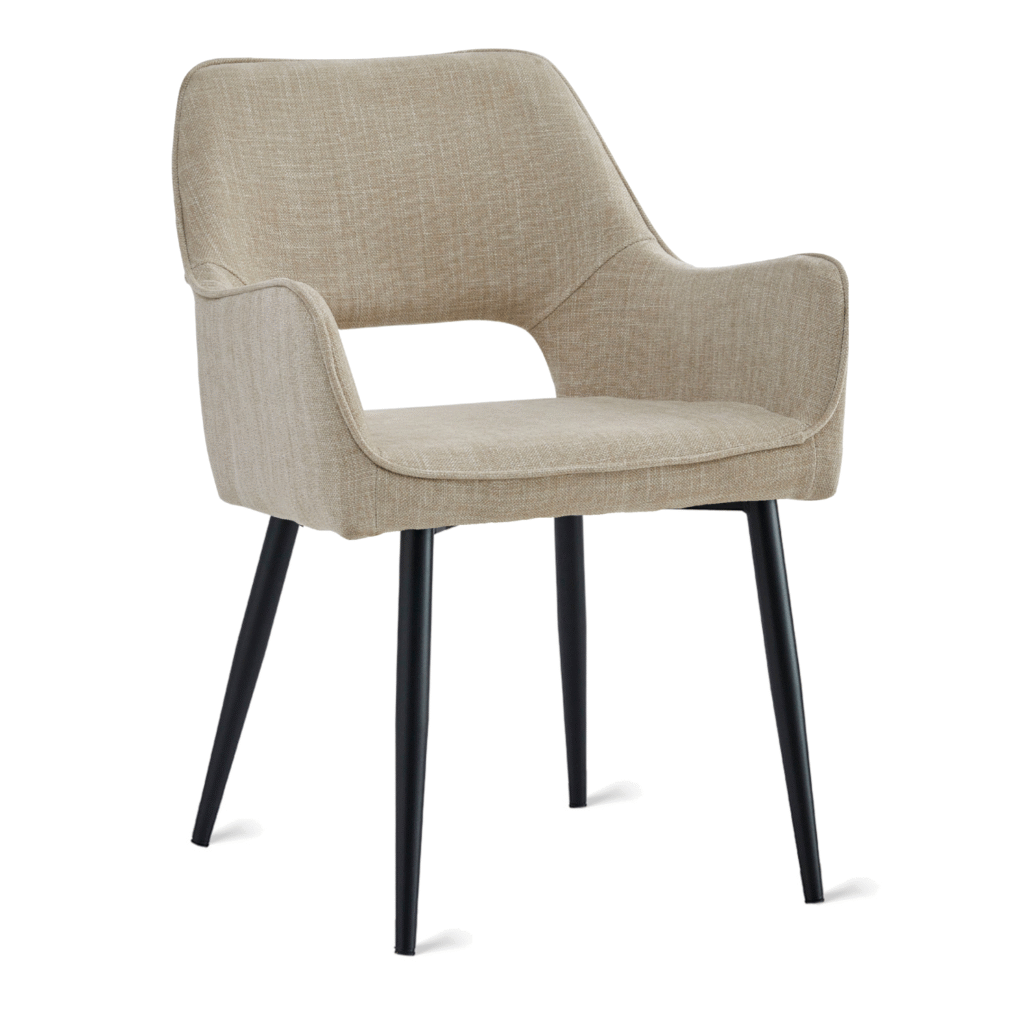 Eetkamerstoel Raisa – Stof Crème