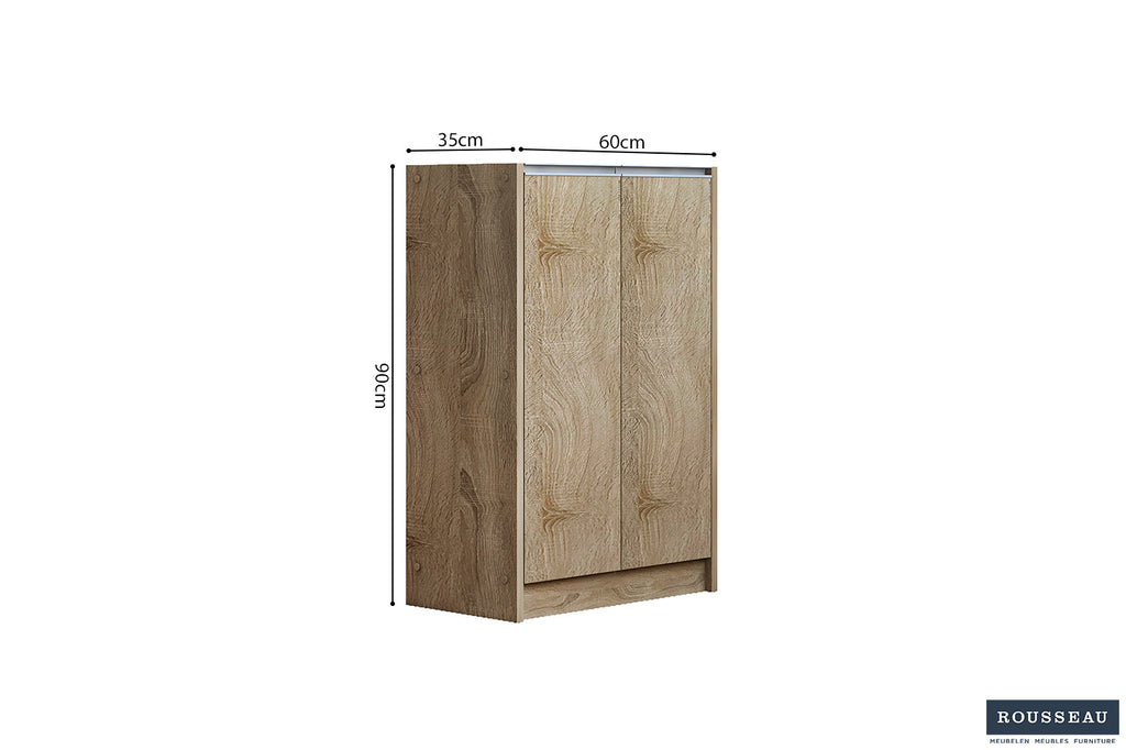 Schoenenkast 'Lilly' 2 Deuren Sonoma