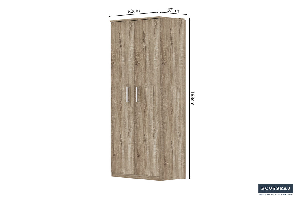 Schoenenkast 'Mike' 2 Deuren Sonoma