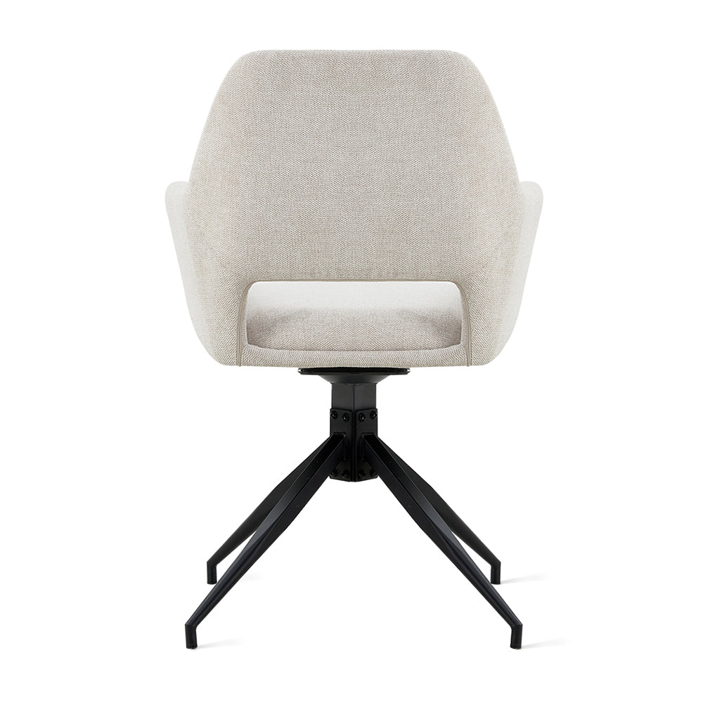 Draaibare Eetkamerstoel Tove - 180° Auto-Return - Linnen Beige