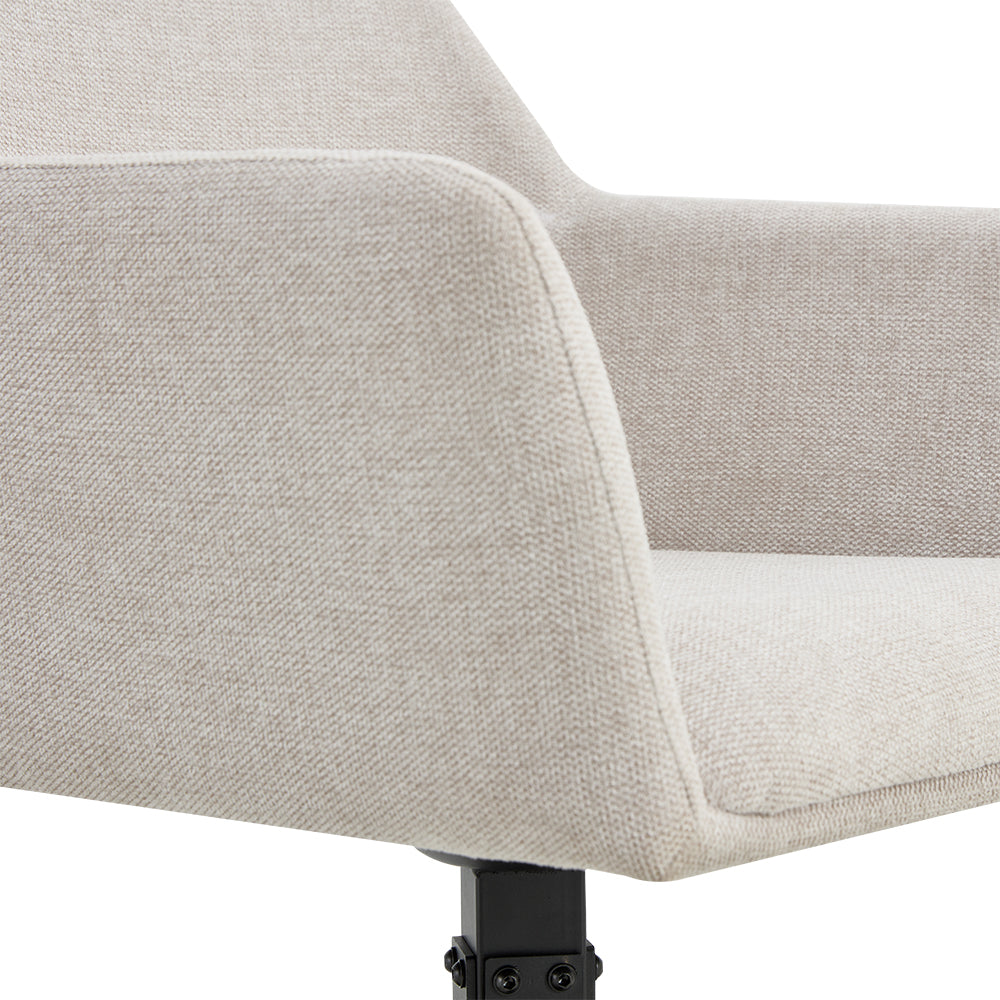 Draaibare Eetkamerstoel Tove - 180° Auto-Return - Linnen Beige