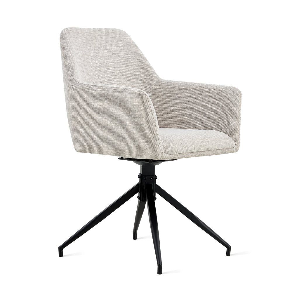 Draaibare Eetkamerstoel Tove - 180° Auto-Return - Linnen Beige