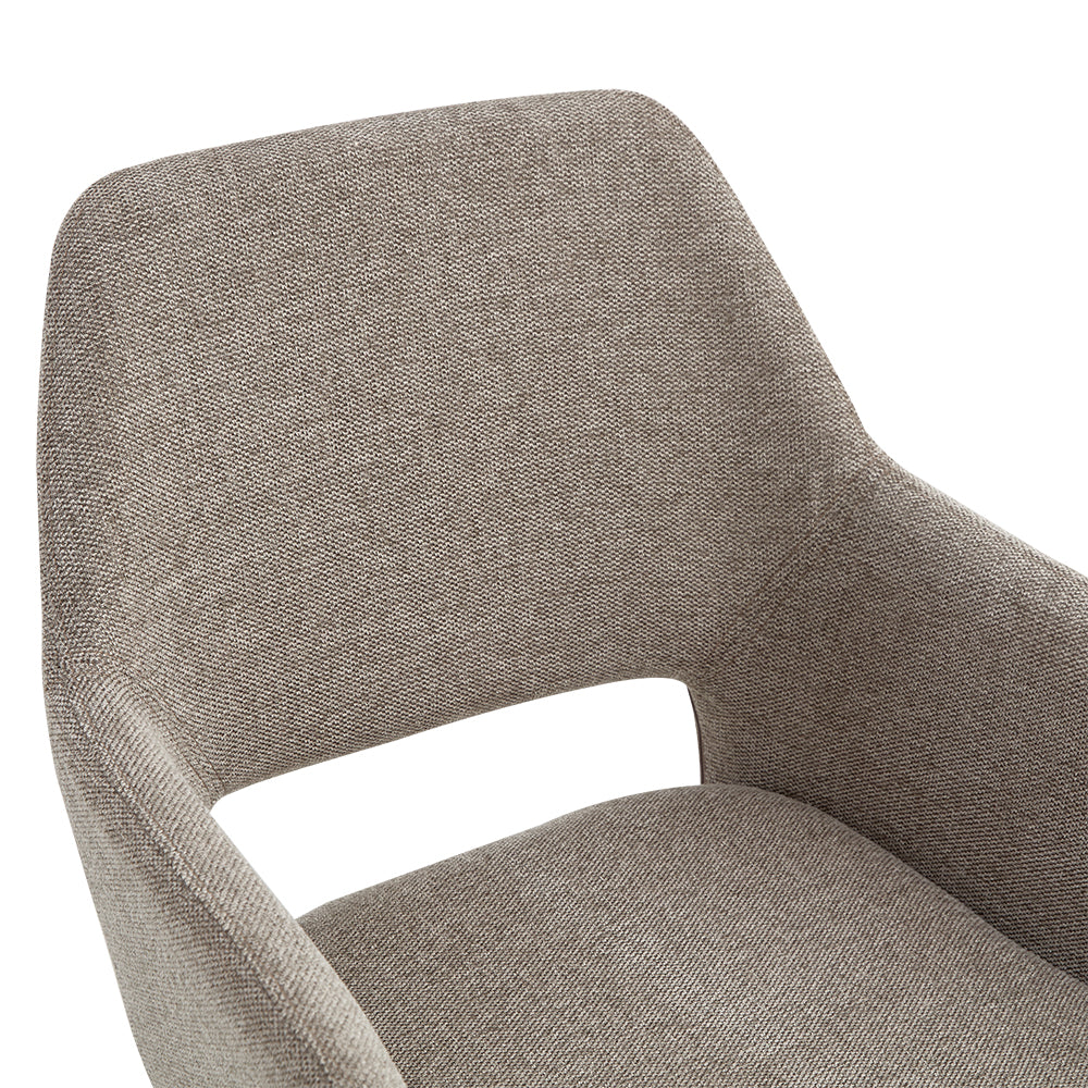 Draaibare Eetkamerstoel Tove - 180° Auto-Return - Linnen Taupe